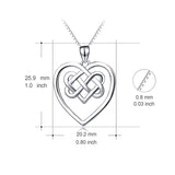 Fashion Women's Silver Heart Knot Pendant – Jewelry Gift Ideas — 4