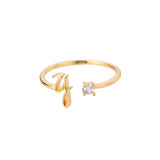 Letters Ring 26 Letters AZ Gold 18K Gold Plated Ring – Gift Ideas — 19