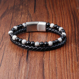 Braided Leather Natural Stone Onyx Map Beading – Jewelry Gift Ideas — 2