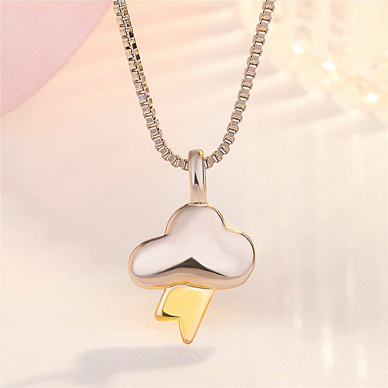 Gold Plated Color-separated Lightning Pendant – Jewelry Gift Ideas — 1