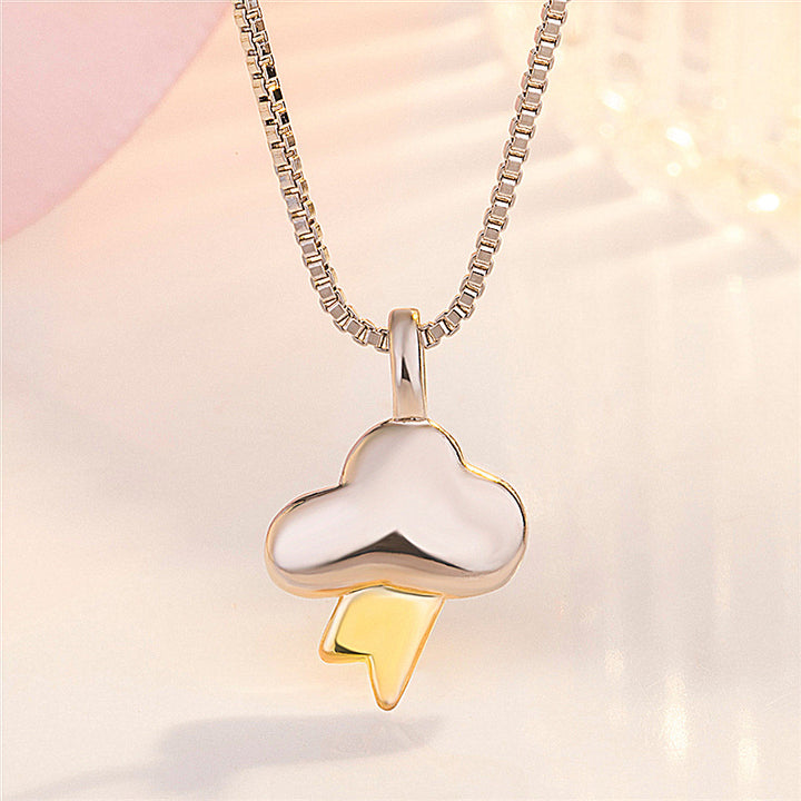 Gold Plated Color-separated Lightning Pendant – Jewelry Gift Ideas — 1