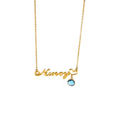 Personalised Birthstone Pendant Letter Necklace – Jewelry Gift Ideas — 2