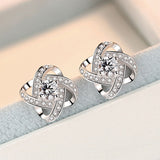 Sterling Silver Four-leaf Clover Earring Necklace – Jewelry Gift Ideas — 4