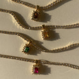 Square Gem Unique Rhinestone Necklace Female – Jewelry Gift Ideas — 5