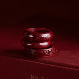 Women's Natural Raw Cinnabar Ring Niche Design Retro – Gifts for Her — 2
