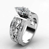 Hollow Flower Diamond Fancy Shape Diamonds Horse Eye – Birthday Gifts — 2