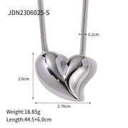 18K Gold Exaggerated Heart-shaped Necklace – Jewelry Gift Ideas — 6