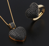 Luxury Big Heart Shape Pendant Necklace Ring – Jewelry Gift Ideas — 12