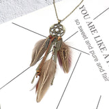 Long Feather Hand Knitted Tassel Sweater Necklace – Jewelry Gift Ideas — 2