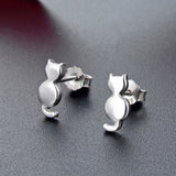 Personalized Cute Polished Kitten Stud Earrings – Cat Lover Gifts — 1