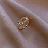 Fashion Korean Women Diamond Square Ring – Stylish Gifts — 2