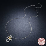 Sterling Silver Guardian Angel Necklace Diamond – Jewelry Gift Ideas — 2