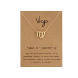 Zodiac Simple Gold Alloy Pendant Necklace – Jewelry Gift Ideas — 1