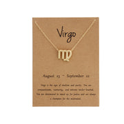 Zodiac Simple Gold Alloy Pendant Necklace – Jewelry Gift Ideas — 1