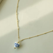 Retro Chinese Style Heart-shaped Blue And White – Stylish Gifts — 2