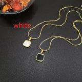 Titanium Fritillaria Small Square Necklace – Jewelry Gift Ideas — 4
