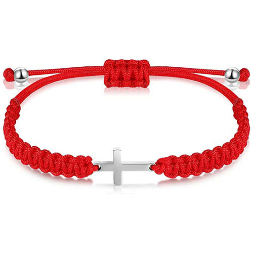 Cross Pendant Hand-woven Adjustable Milan Rope – Jewelry Gift Ideas — 1