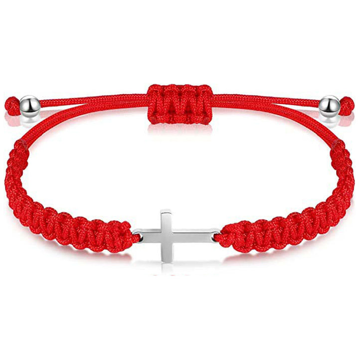 Cross Pendant Hand-woven Adjustable Milan Rope – Jewelry Gift Ideas — 1