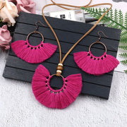 Fringed Necklace Earring Set – Jewelry Gift Ideas — 1