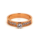 Solitaire Rose Gold Pair Hipster Tail Ring – Special Occasion Gifts — 3