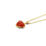 S925 Sterling Silver Red Agate Collar Necklace – Jewelry Gift Ideas — 3