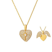 Women's Heart Opening And Closing Necklace Wings – Jewelry Gift Ideas — 5