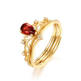 Garnet14K Gold Palace Retro Japanese Ring Girl – Gifts for Kids — 1