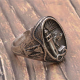 Steel Lighthouse Ring Men's Punk Titanium Steel Ring – Gifts for Him — 4