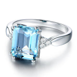 Carat Topaz Engagement Ring Colored Sapphire Ring – Gifts for Couples — 5