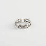 S925 Sterling Silver Retro Twist Destiny Love Ring – Gifts for Couples — 1