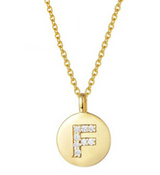Single Studded Letter Necklace – Jewelry Gift Ideas — 8