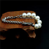 Advanced Pearl Chain Titanium Steel Letter – Jewelry Gift Ideas — 4
