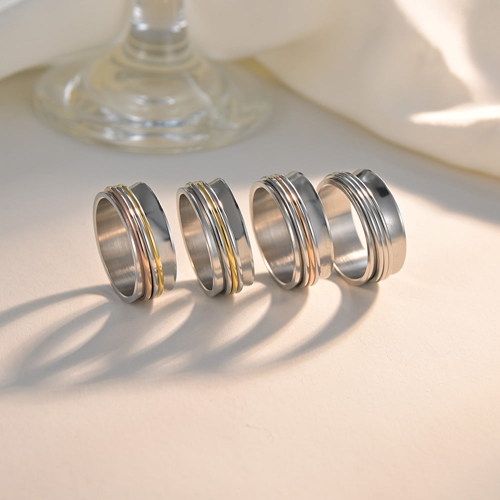 Concave Three-color Three-ring Rotating – Special Occasion Gifts — 1