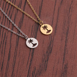 Titanium Steel Hollow Coconut Tree Pendant Neck – Jewelry Gift Ideas — 1