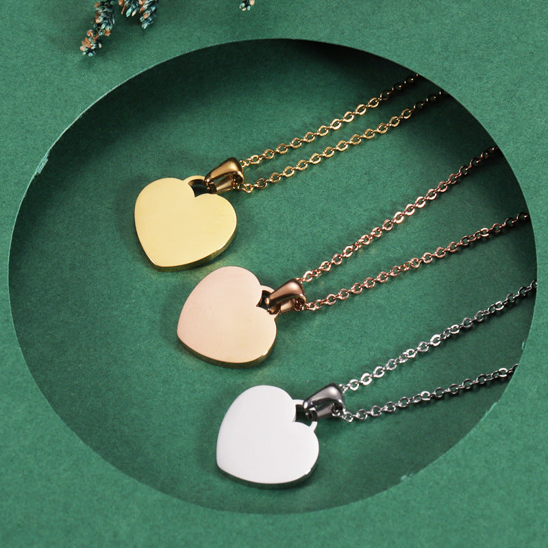 Stainless Steel Round Circle Heart Pendant – Jewelry Gift Ideas — 1