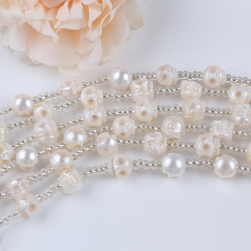 High Quality Natural Pearl Skull Bracelet – Jewelry Gift Ideas — 1