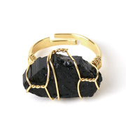 Women's Natural Amethyst Gold Plated Winding Ring – Gifts for Her — 8