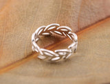 Opening ring leaf hollow plain silver ring – Practical Gifts — 4