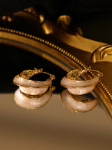 Drip Glazed French Circle Earrings Women – Gifts for Her — 3