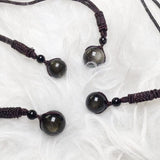 Crystal Natural Obsidian Single Bead Pendant – Jewelry Gift Ideas — 3