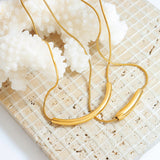 Gold Plated Titanium Steel Necklace – Jewelry Gift Ideas — 5
