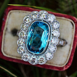Luxury Colored Gems Ring Inlaid Sea Blue Women's – Gifts for Her — 3