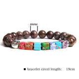 Natural Stone Bead Bracelet Men's Square Emperor – Jewelry Gift Ideas — 4