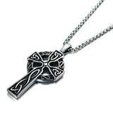 62MM Titanium Steel Celtic Cross Pendant Necklace – Jewelry Gift Ideas — 8