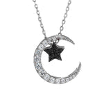Women's Sterling Silver Two-color Pentagram Moon – Jewelry Gift Ideas — 5
