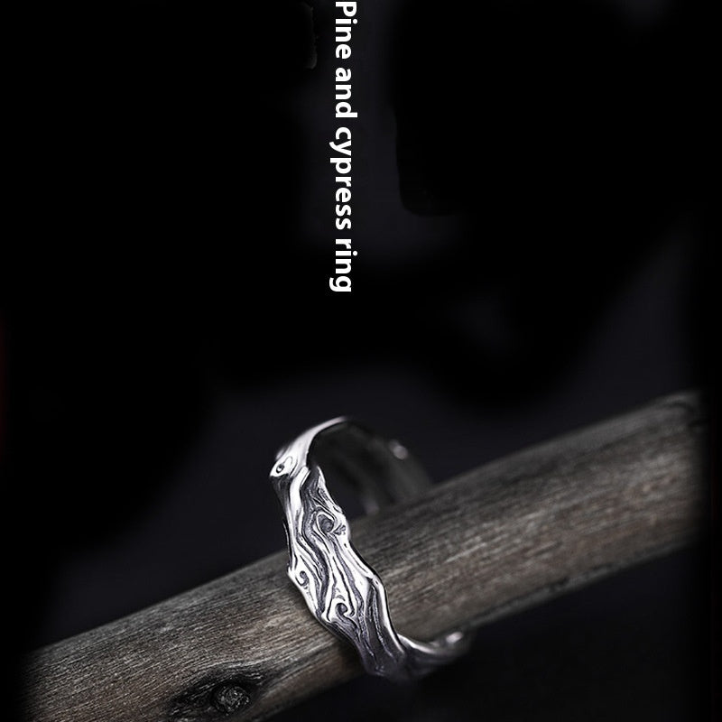 Marcasite Ins Trendy Single Men's Ring – Gifts for Him — 1