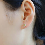 S925 Silver Plated 14K Gold Olivine Earrings – Useful Gifts — 1