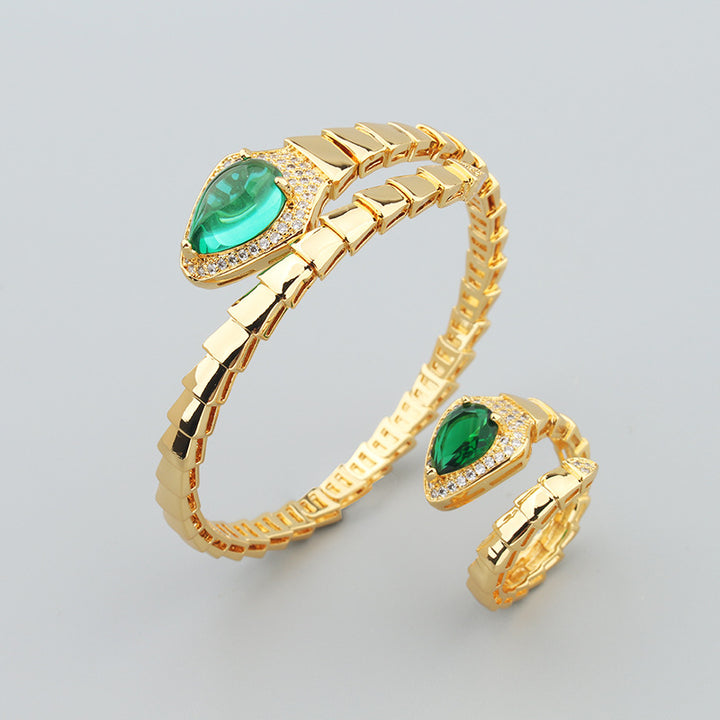 Spring Type Snake Bone Bracelet Ring Suit – Jewelry Gift Ideas — 1