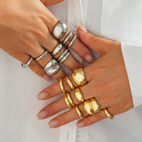 Alloy Simple Bracelet Ring Geometric Design Fashion – Stylish Gifts — 7