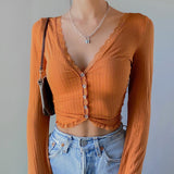 Fashion Personality Lace Stitching Slim Top – Stylish Gifts — 4
